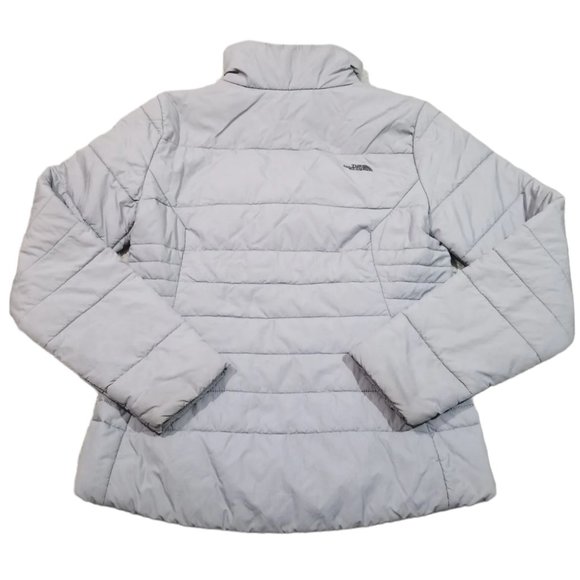 Women's The North Face Quilted Insulated Lightweight Puffer Jacket Grey SMALL - Picture 4 of 17